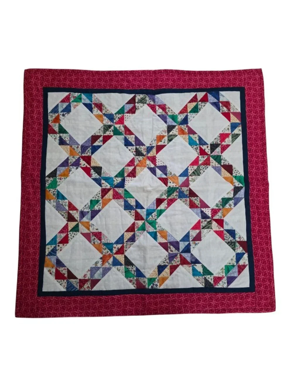 Handmade Lady of the Lake Quilt 22 x 22 Wall Hanging Table Cover Doll Blanket